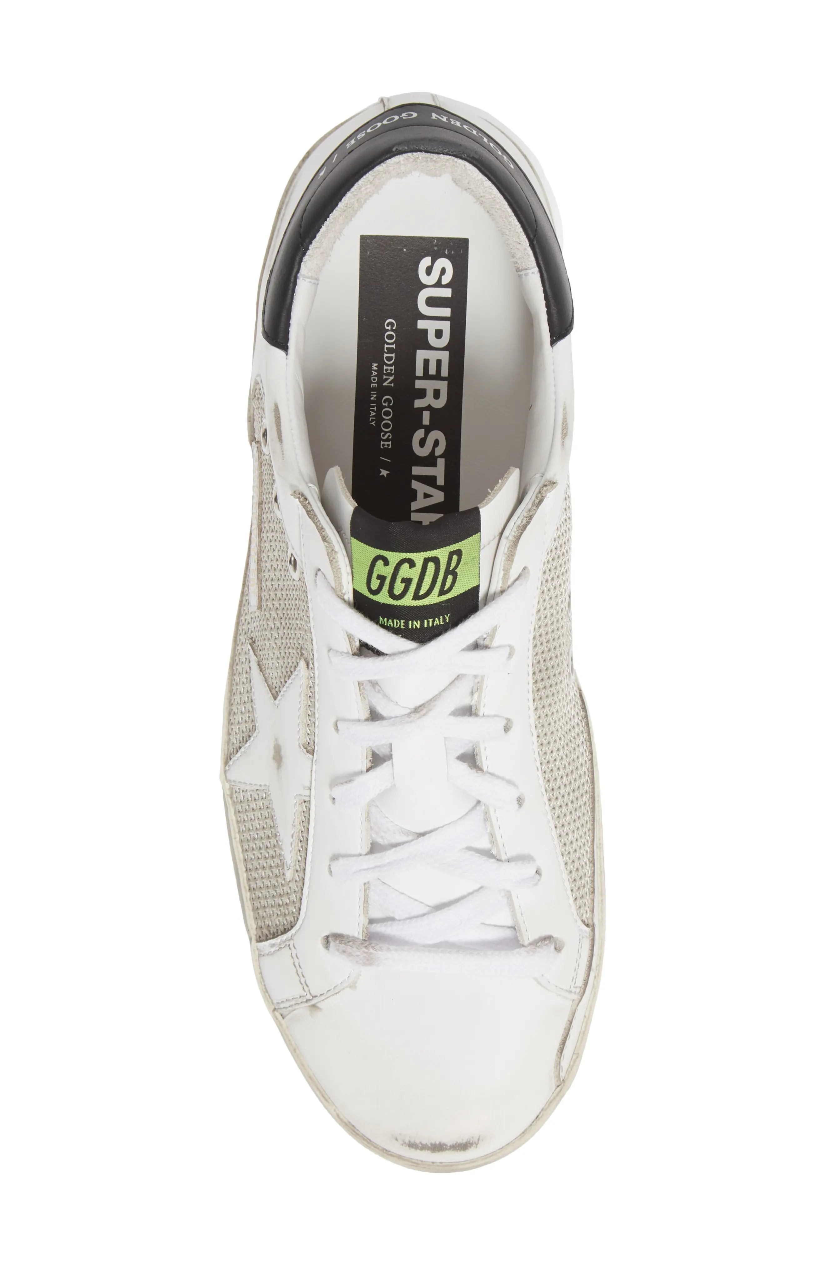 Super-Star Low Top Sneaker in White/Silver/Black - 5