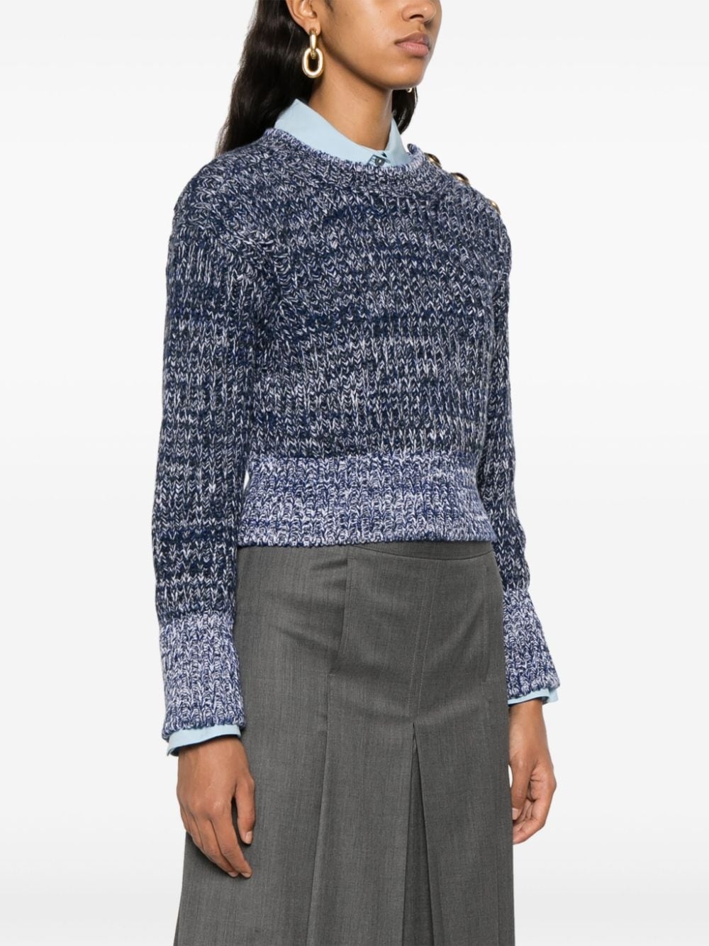 mÃ©lange-effect wool jumper - 3