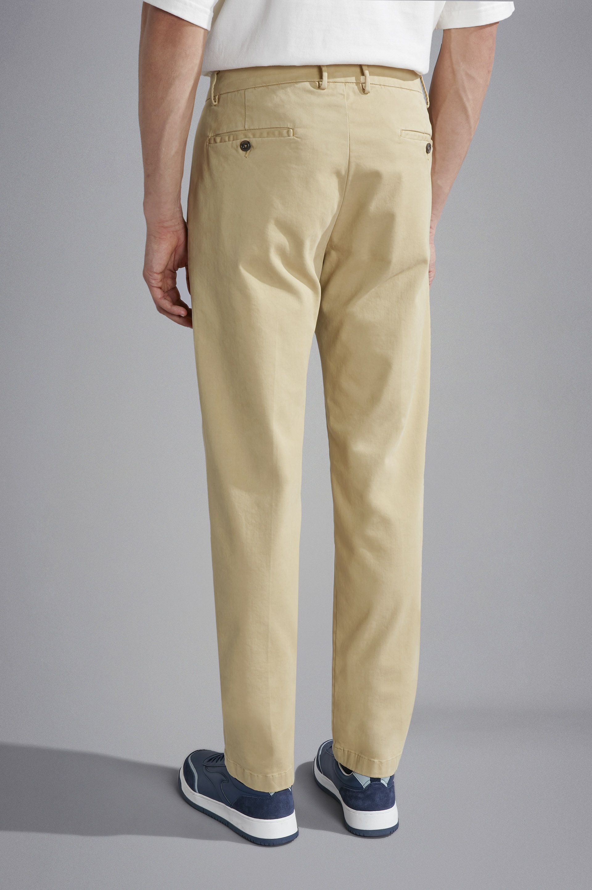 COTTON STRETCH CHINO TROUSERS - 3