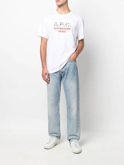 A.P.C. logo-print cotton T-shirt outlook