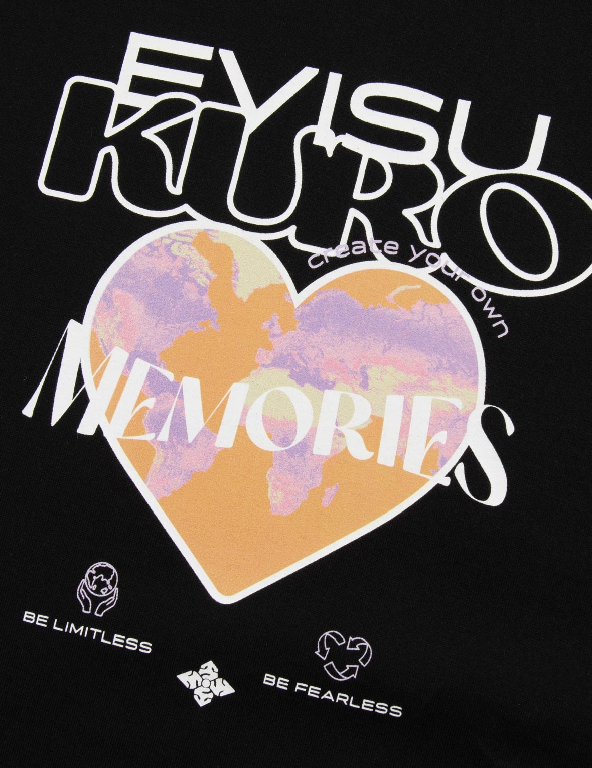 Logo and Heart Print Cut-out Relaxed Fit T-shirt - 9