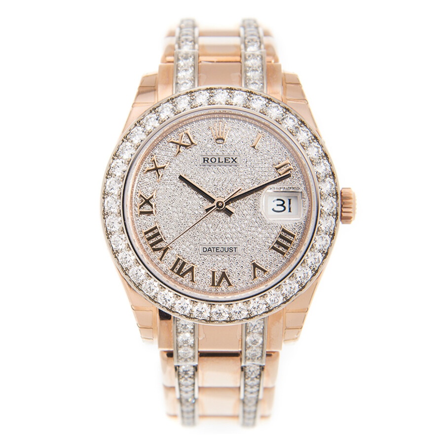 Rolex Pearlmaster 39 Diamond Pave Dial Men's 18kt Rose Gold Pearlmaster Watch 86285DRPM - 3