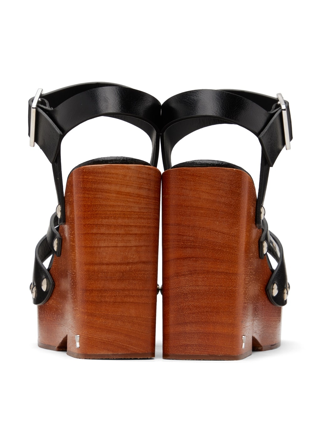 Black Strappy Clogs - 2