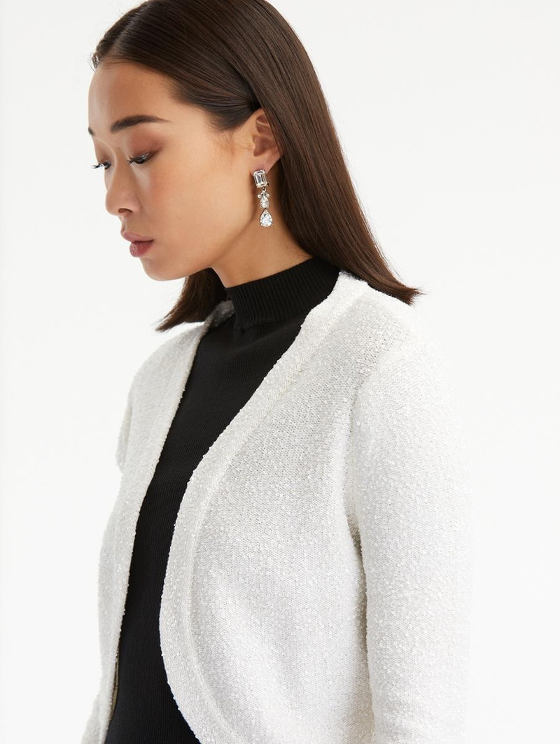 SEQUIN CASHMERE SILK BOLERO 4