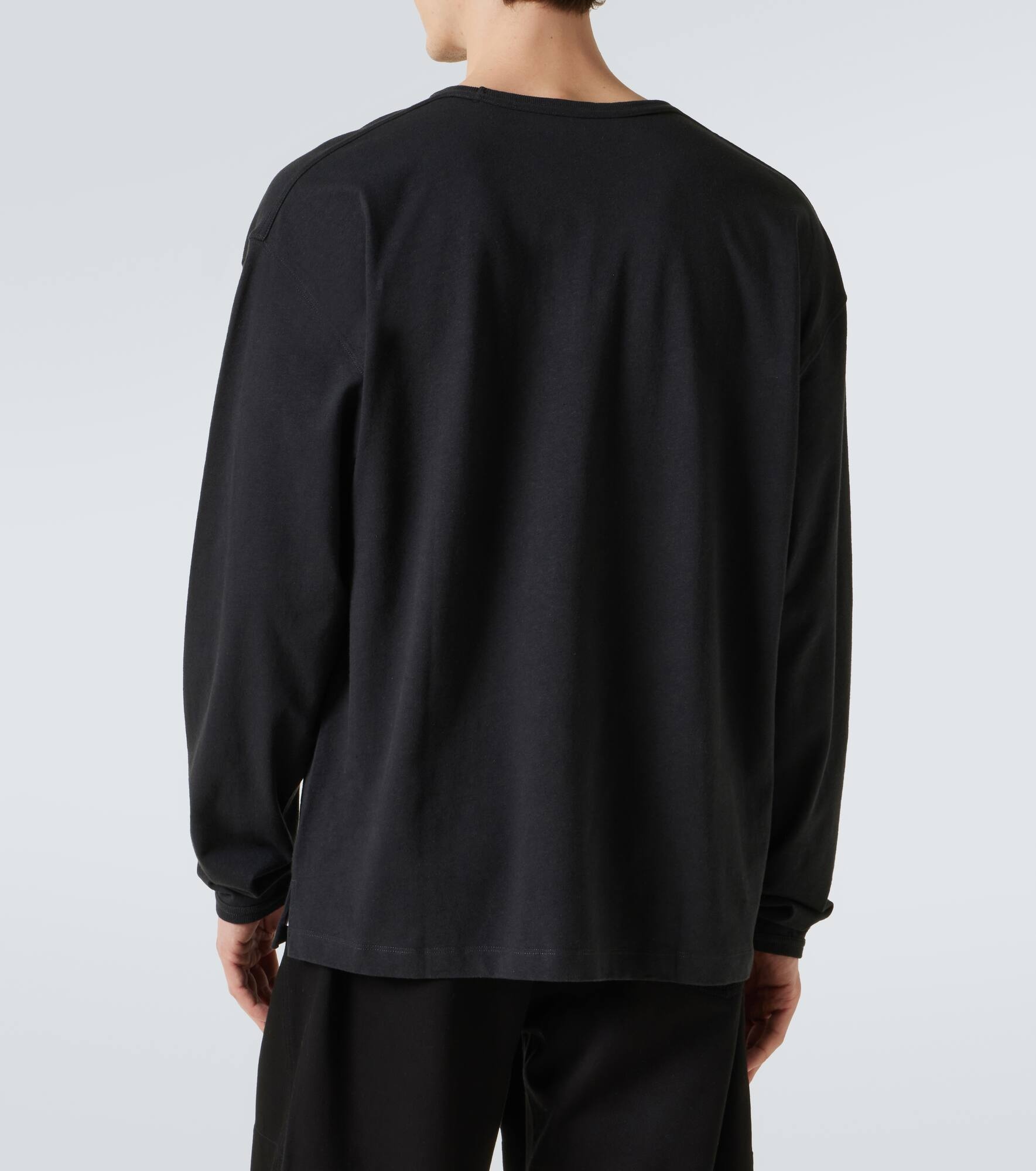 Cotton and linen jersey T-shirt - 4
