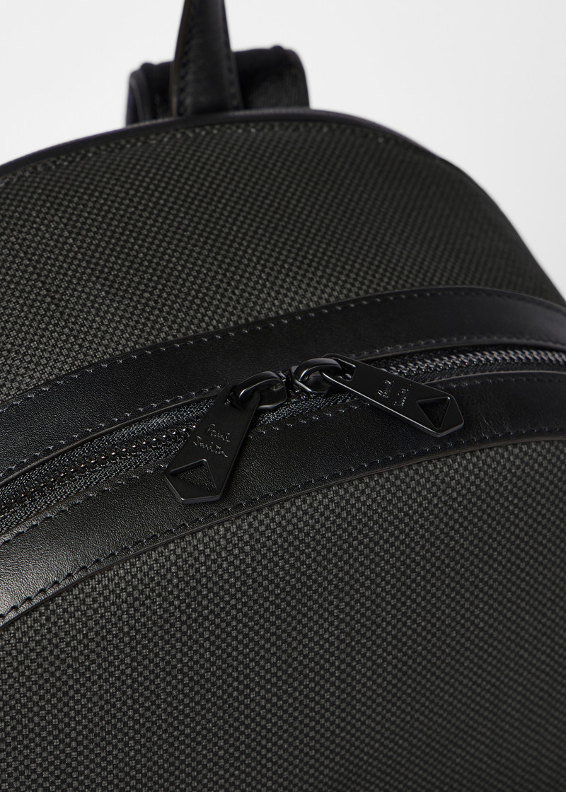 Coated Canvas Signature Stripe Pocket Backpack 4