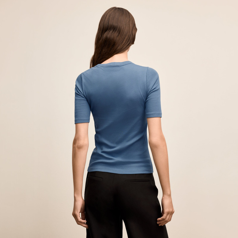 Chana Fitted T-Shirt - Organic Ribbed Pima Cotton 3