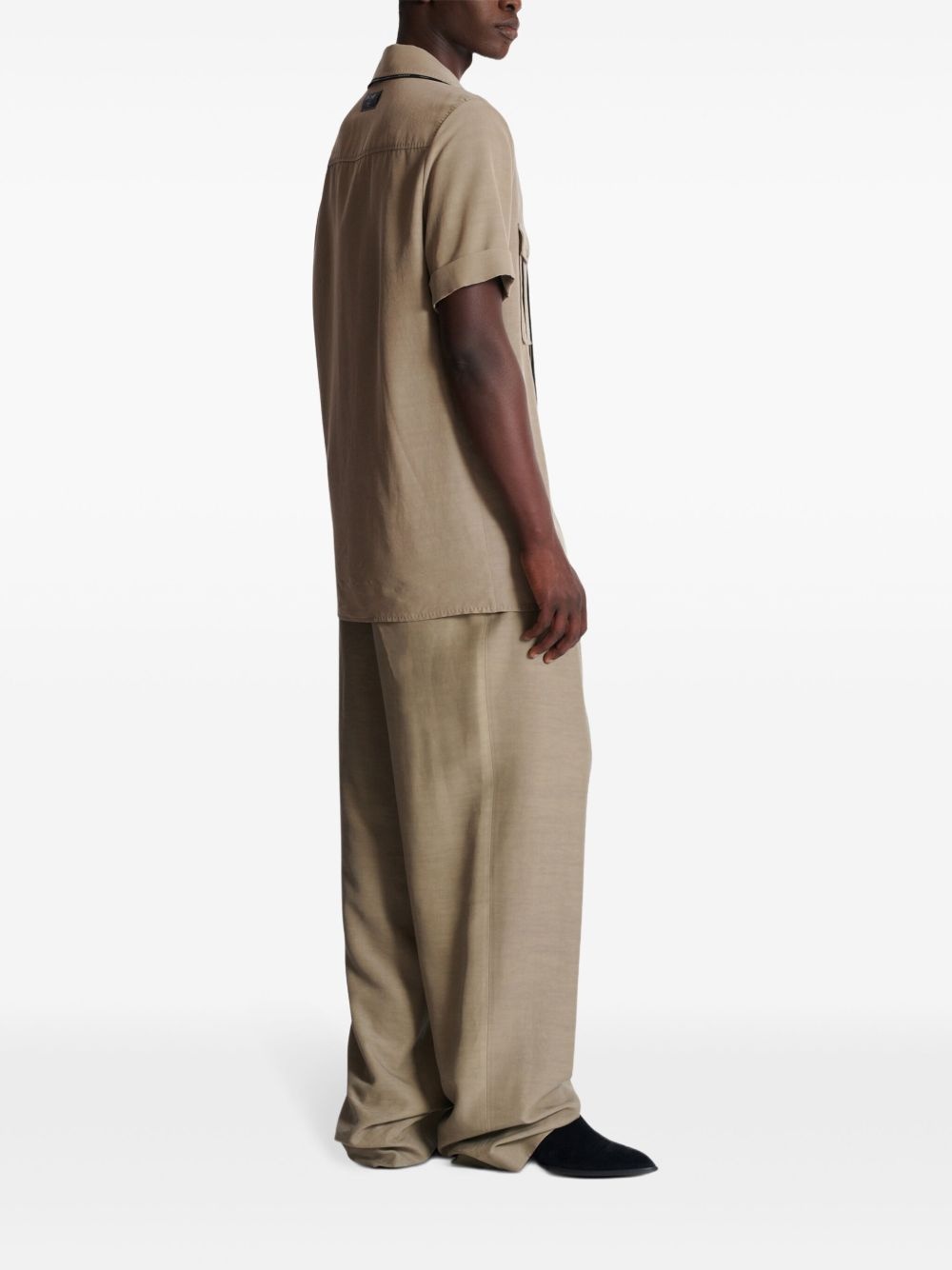 contrast-trim shirt - 4