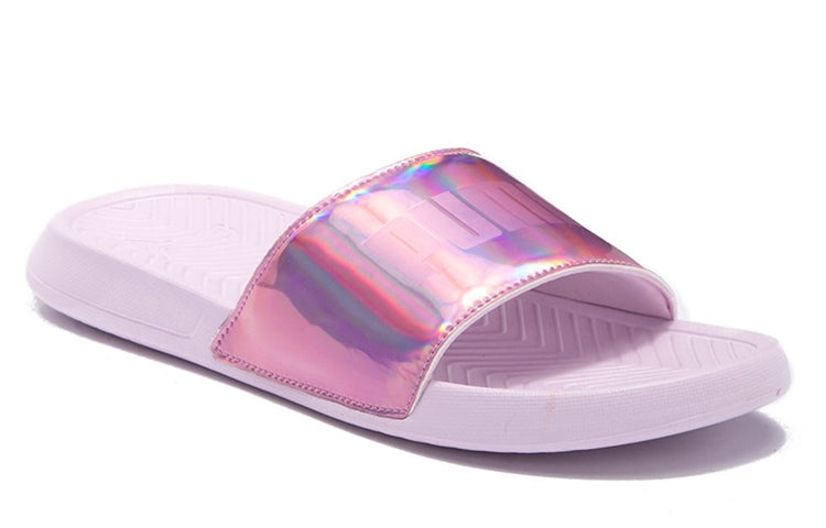 (WMNS) PUMA Popcat Chrome Slide Laser Purple 368127-01 - 3
