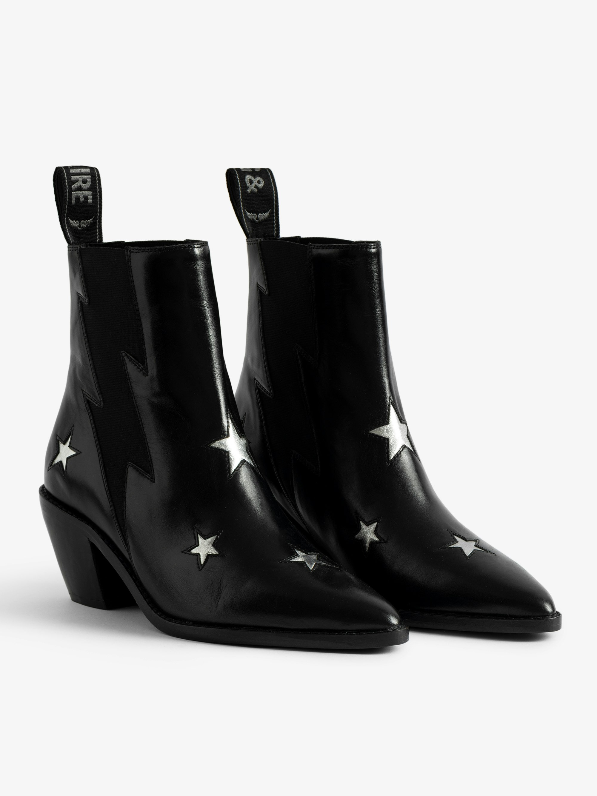 Tyler Stars Vintage Patent Ankle Boots - 2