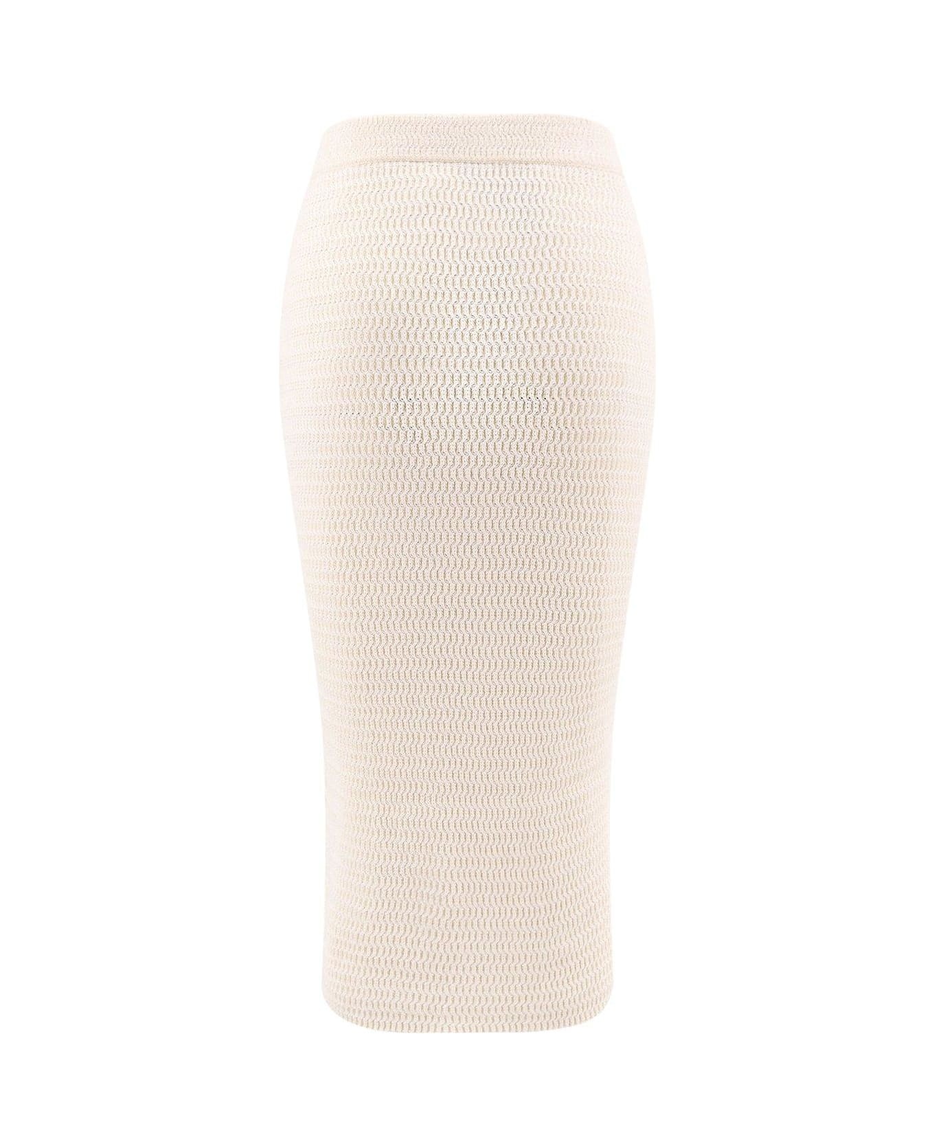 Lurex Knitted Midi Skirt - 2