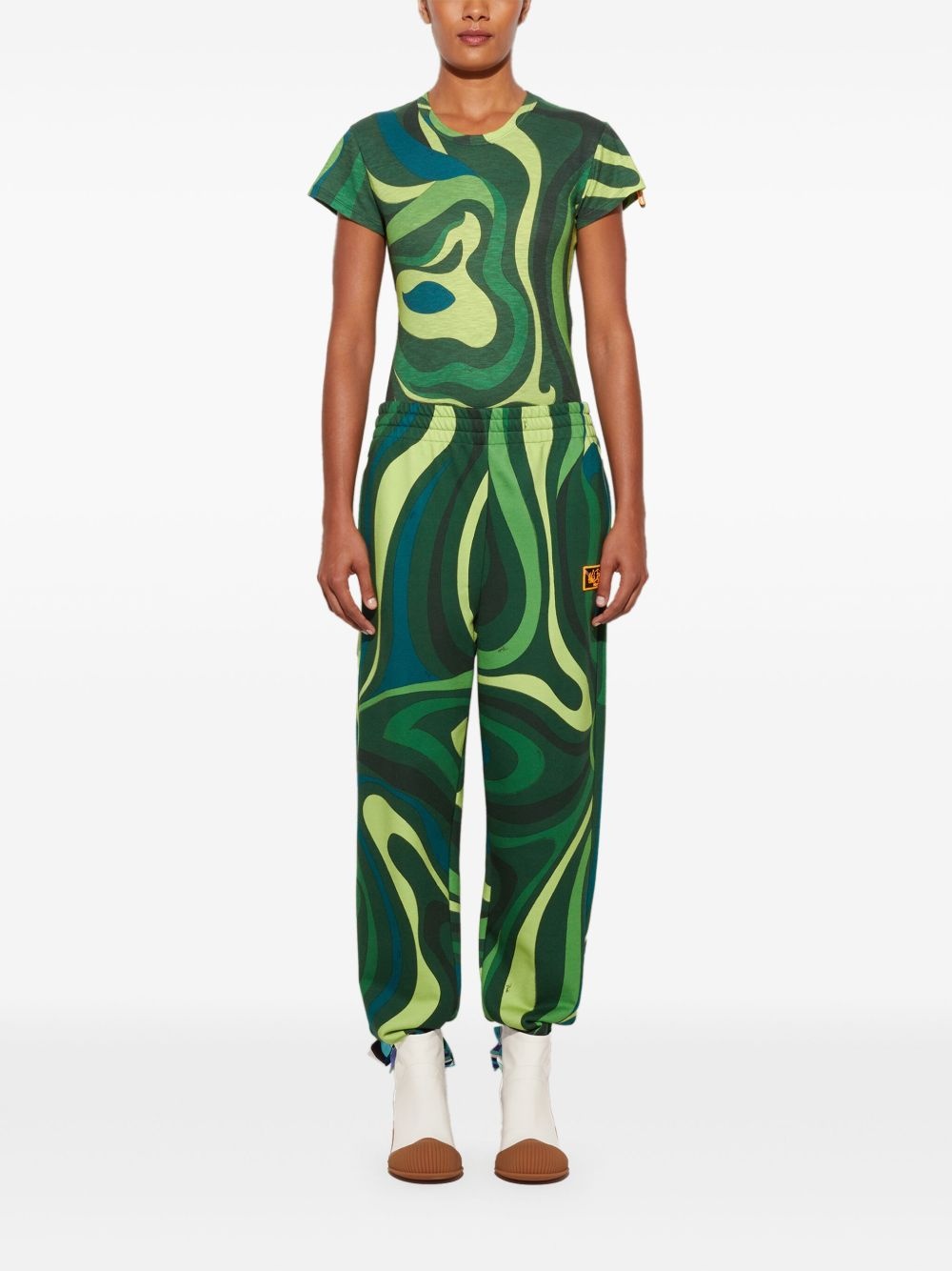 abstract-print T-shirt - 2