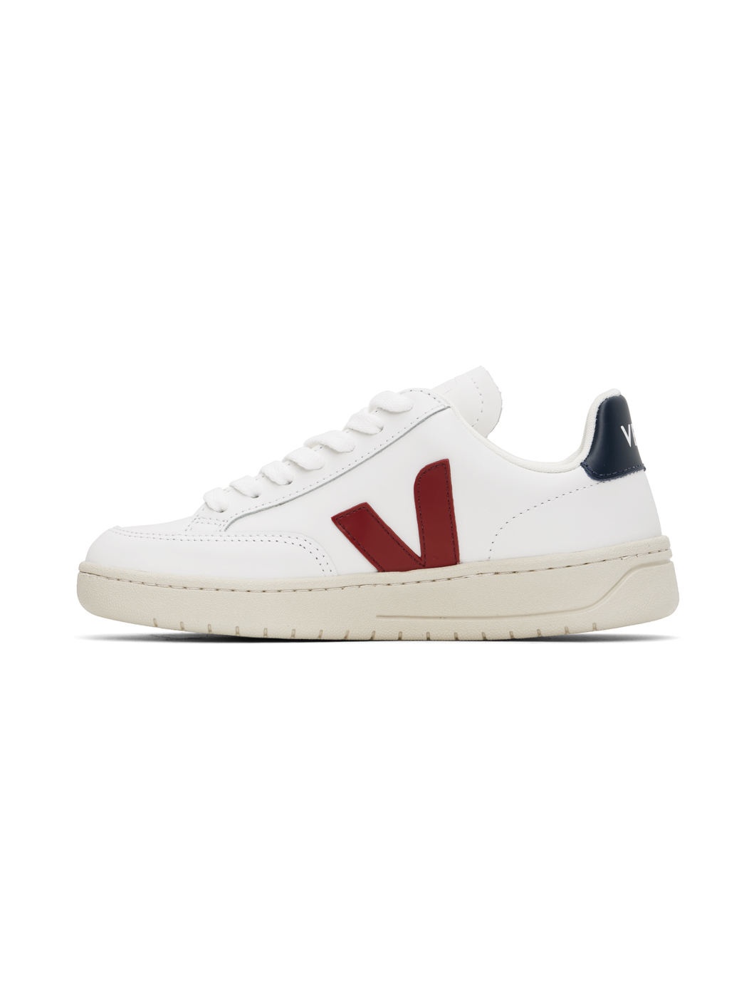 White V-12 Leather Sneakers - 3