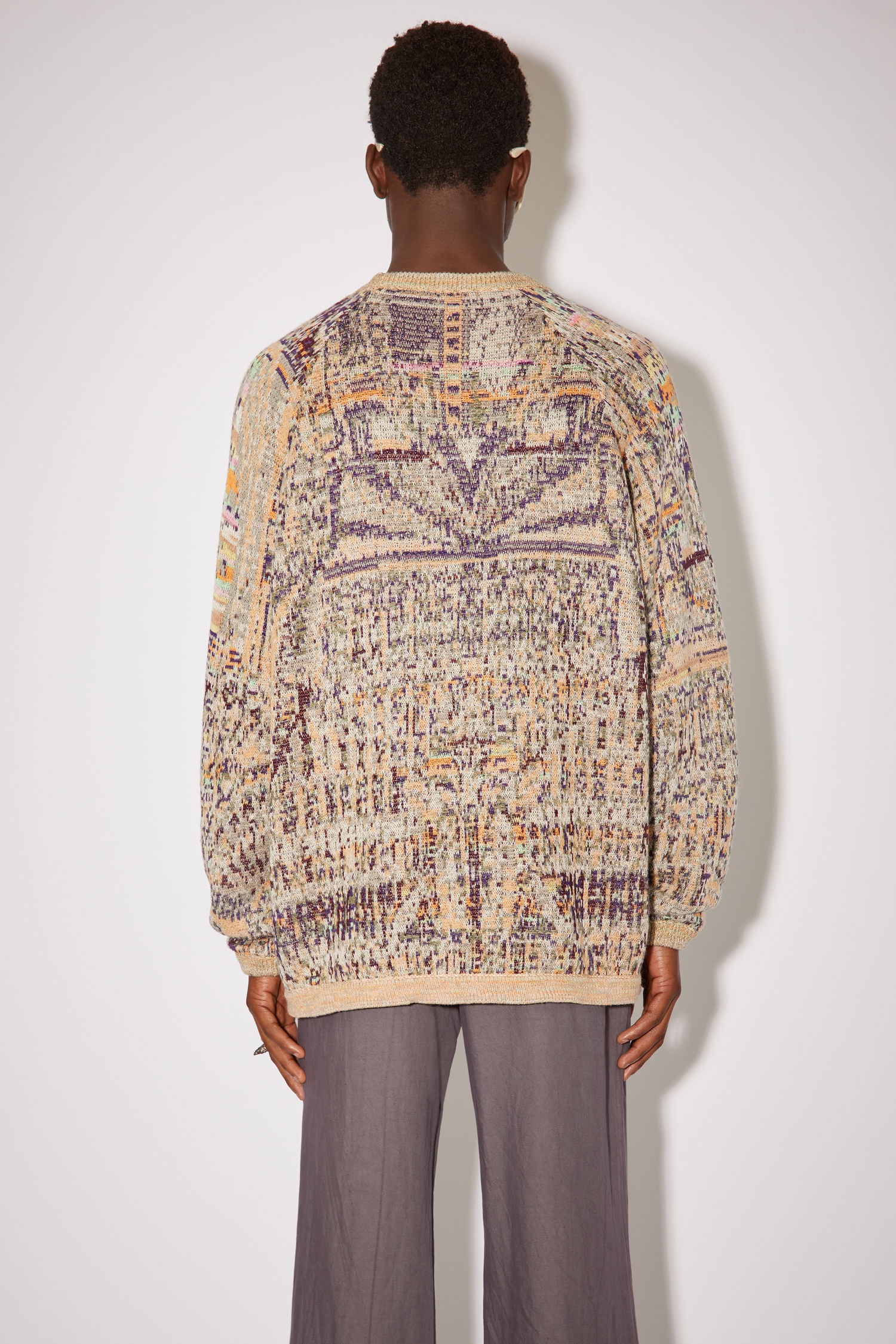 Crew neck sweater - Warm beige/multi - 3