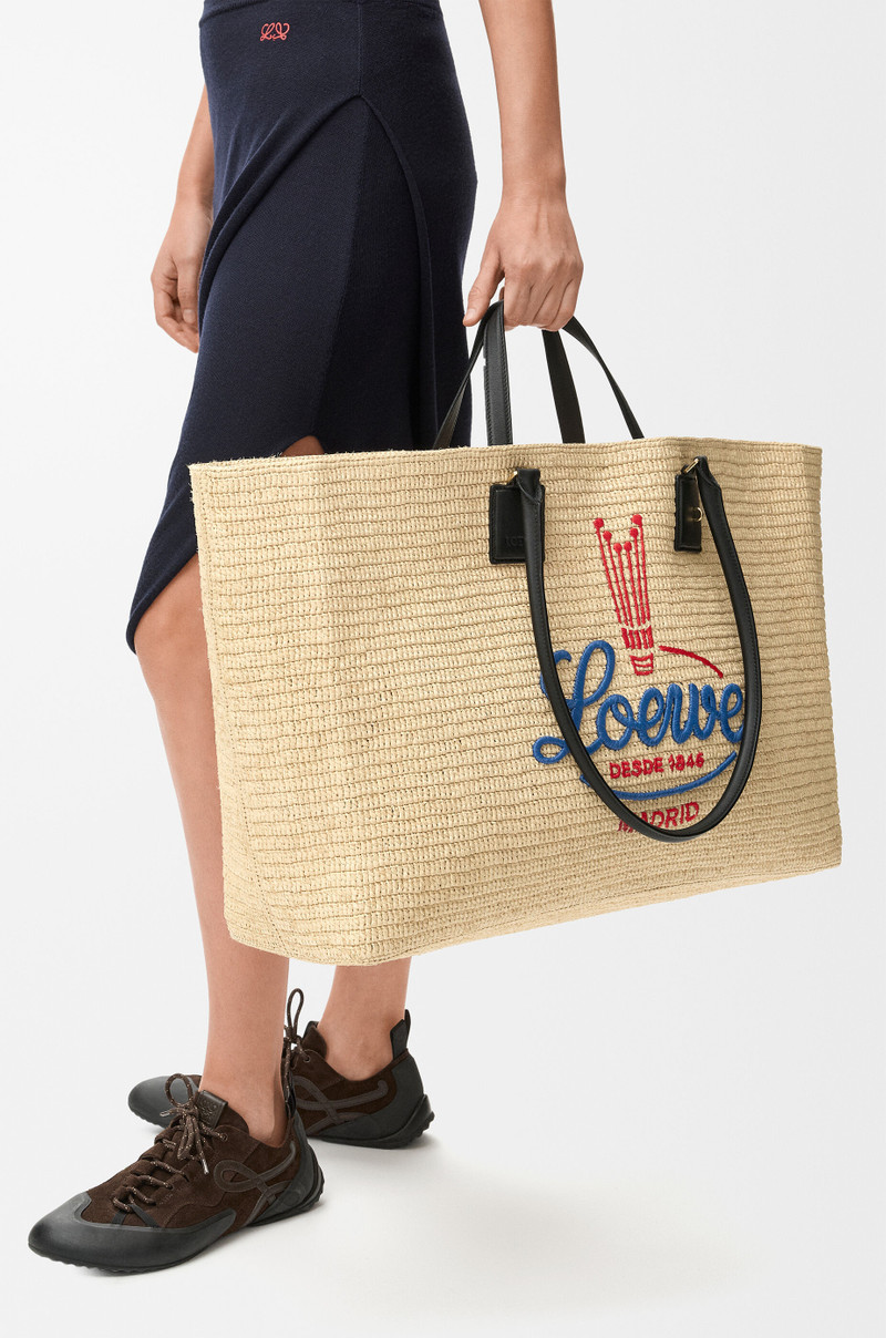 Loewe XL Verano tote in raffia outlook