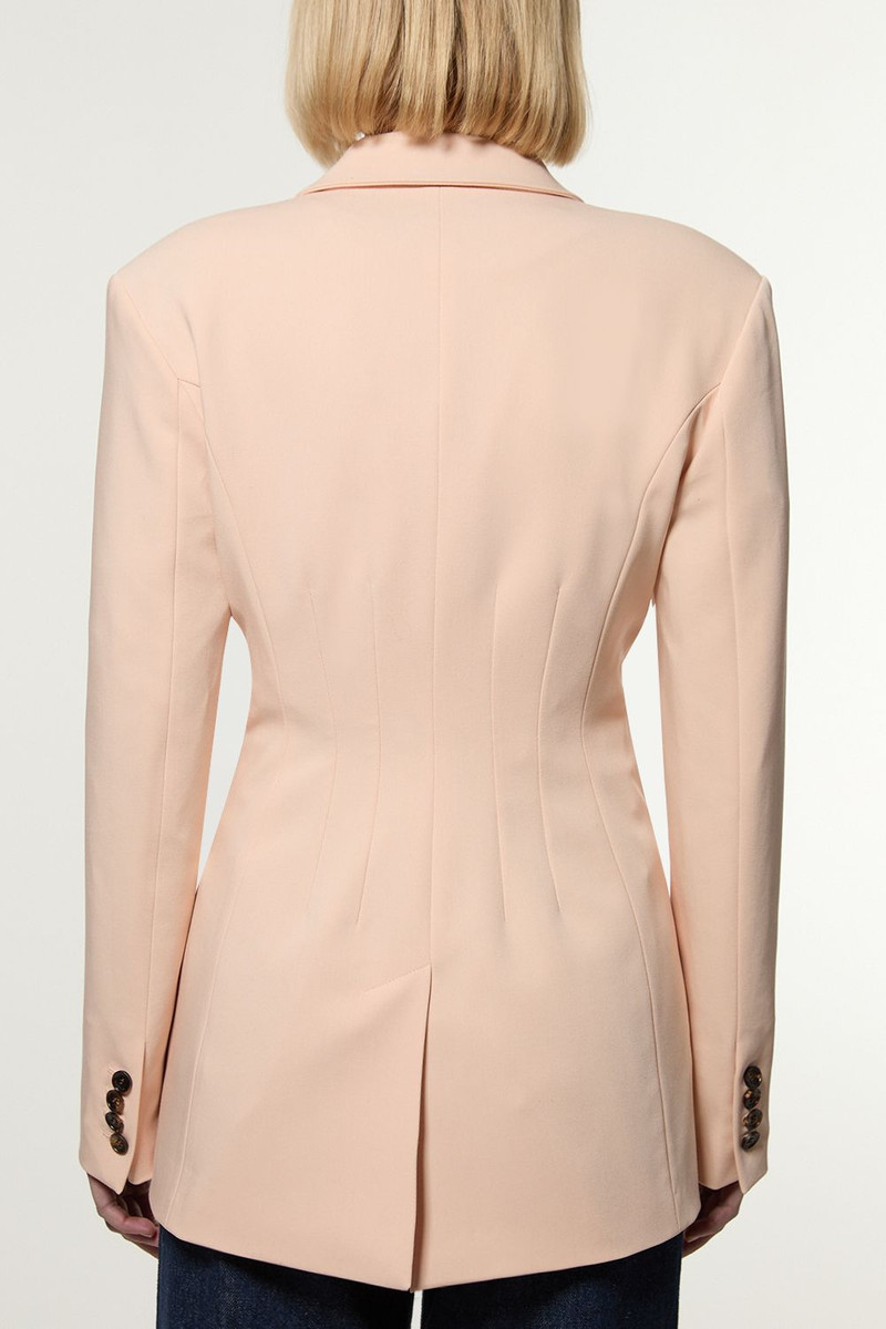 Polished Viscose Tailored Single Breasted Jacket 5