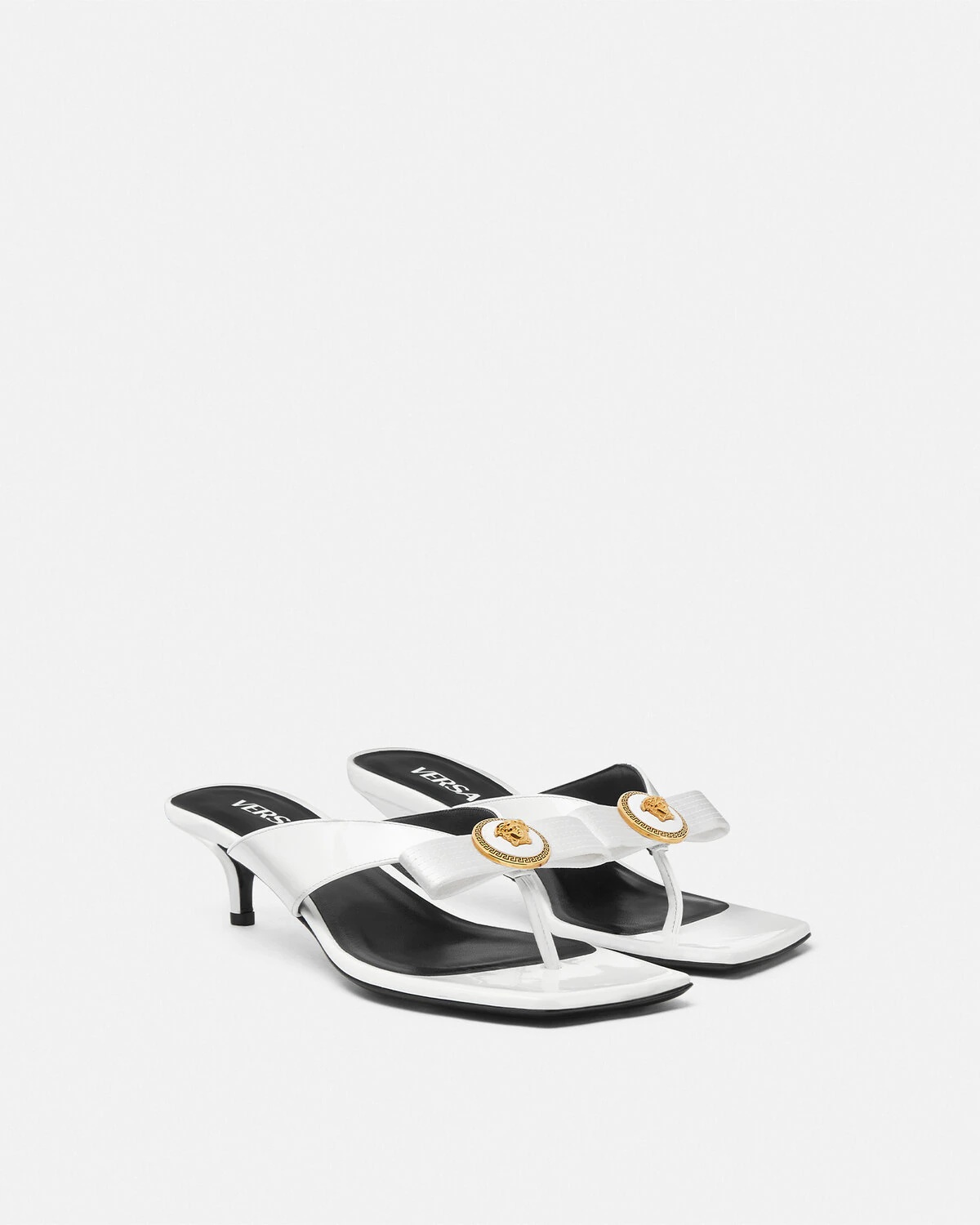Gianni Ribbon Patent Mules 45 mm - 2