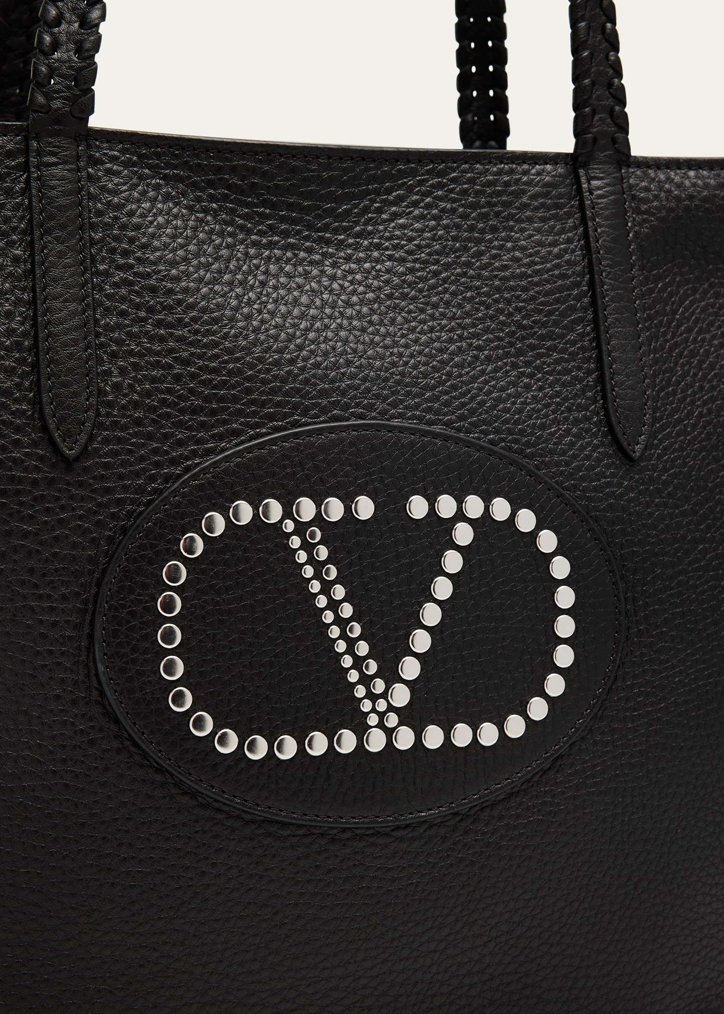 Avec Toi Rivet VLOGO Leather Tote Bag - 5