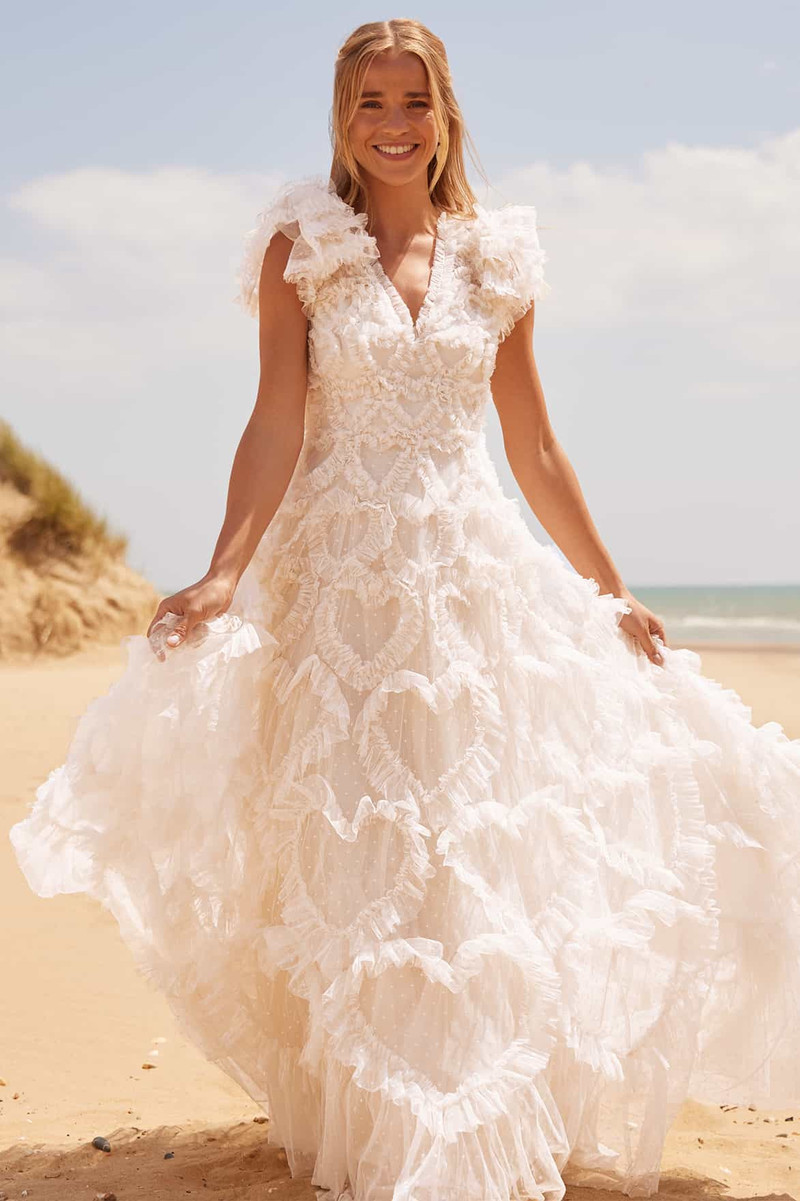 Needle & Thread Amorette V-Neck Gown outlook