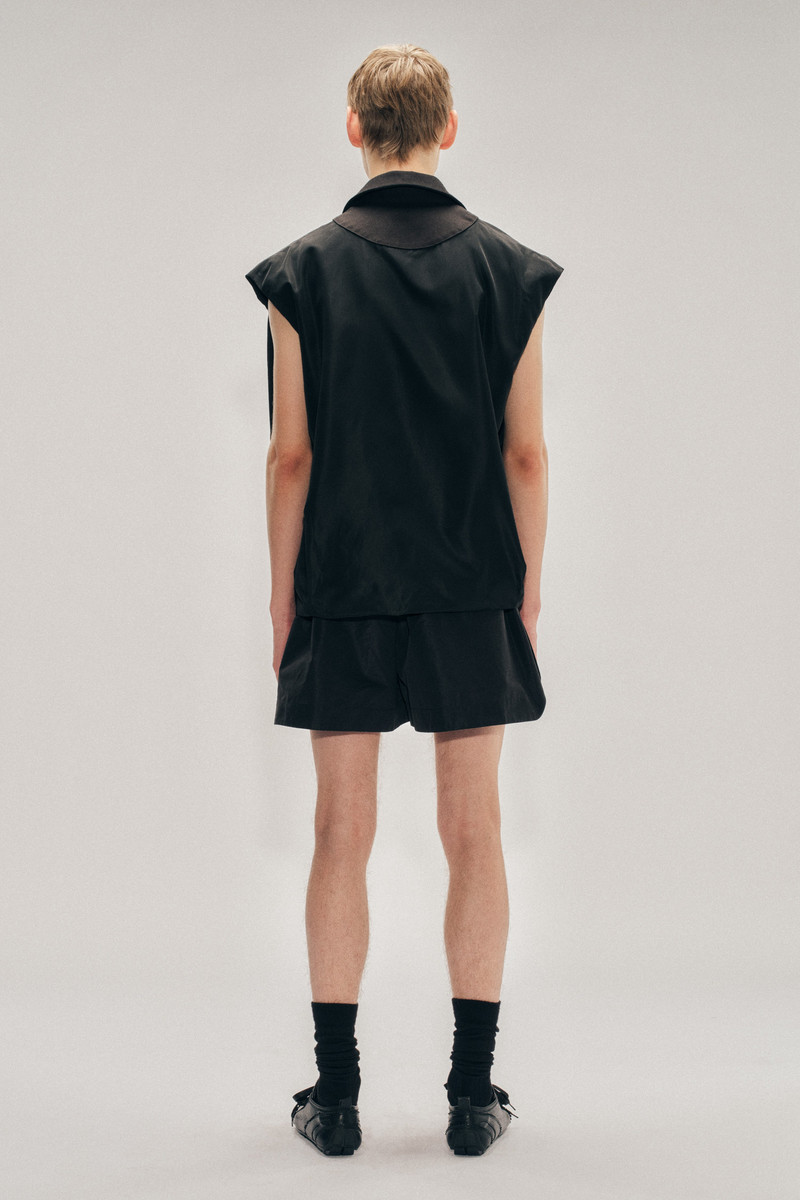 Draped Bubble Hem Pressed Rosette Top 3