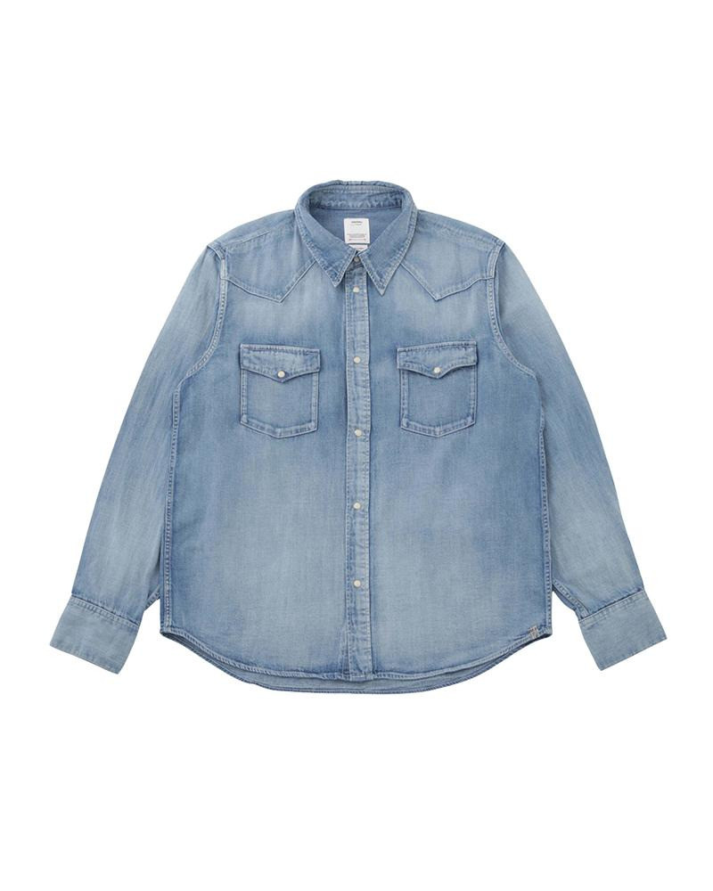 SOCIAL SCULPTURE SHIRT DMGD LT.INDIGO 1