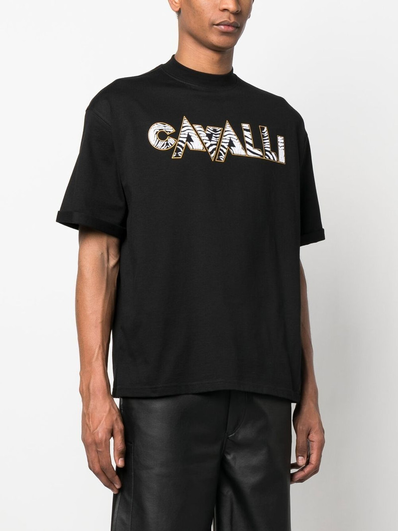 zebra-print logo T-shirt 3