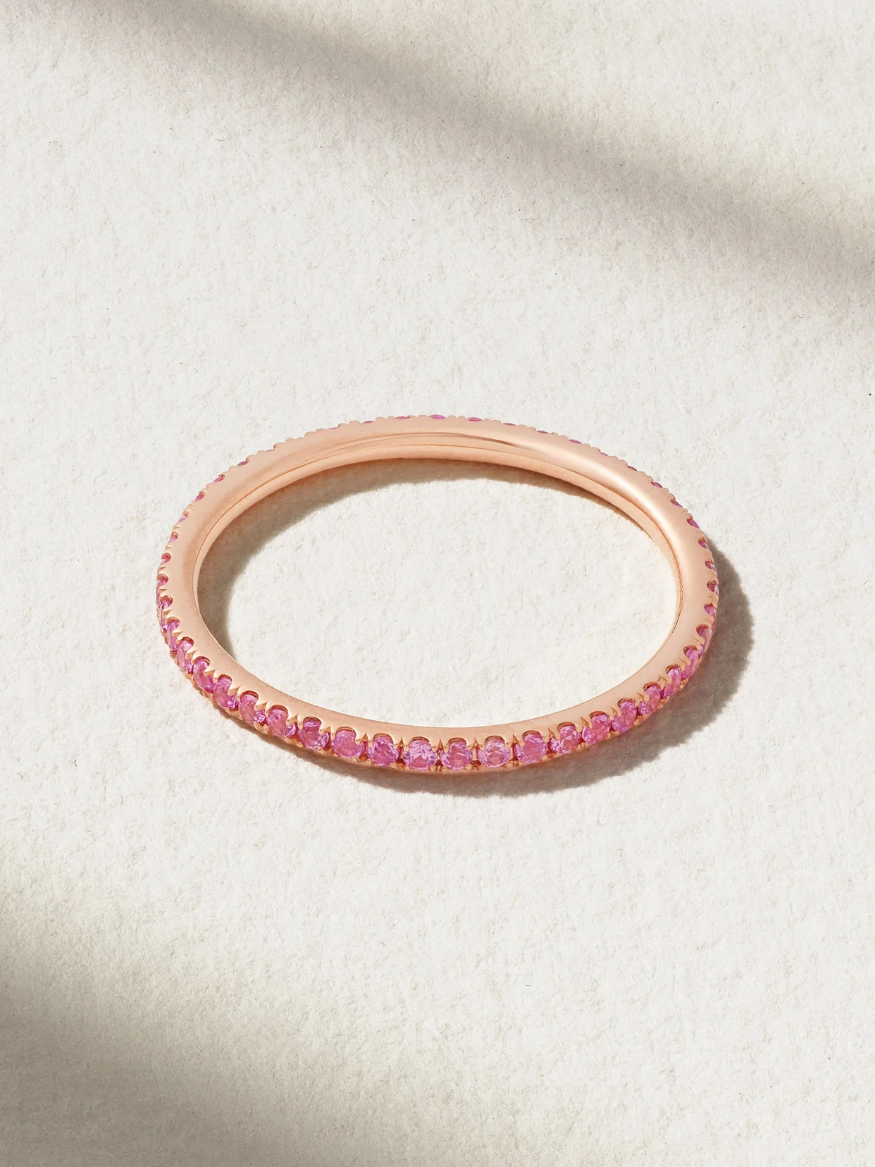 Thread 18-karat Rose Gold Sapphire Ring - 1