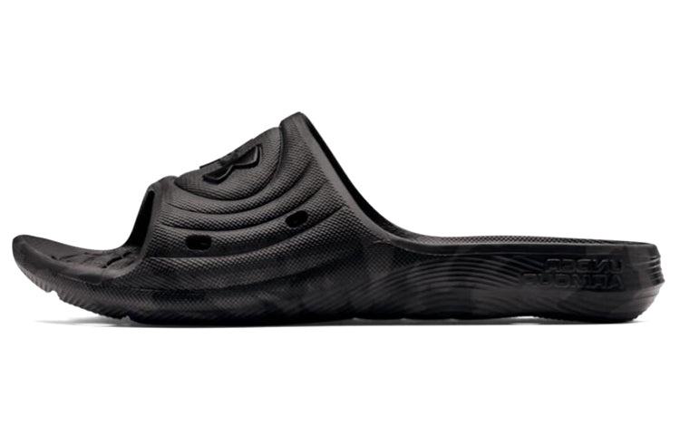 Under Armour Locker Slides 'Black Jet Grey' 3024449-002 - 2