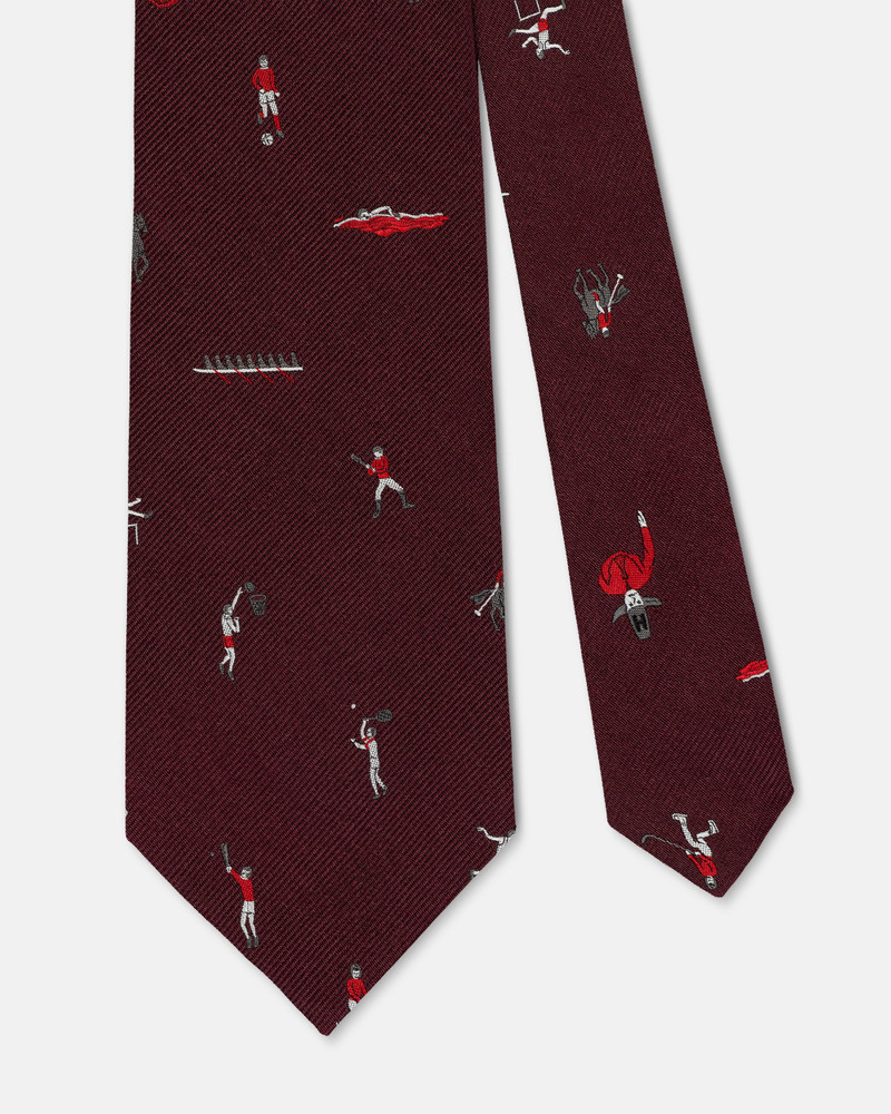 MADE-IN-ENGLAND CRIMSON HARVARD SPORTS CLUB TIE 2
