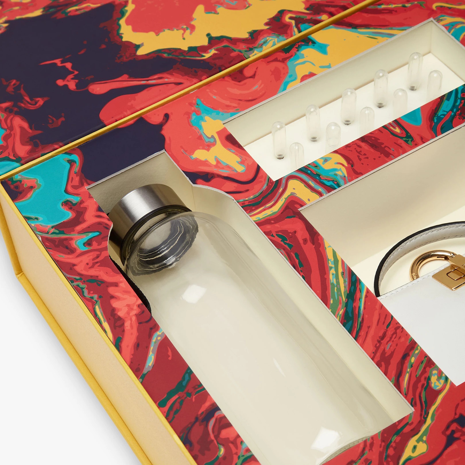 Leather charm with Fendi marbling kit 6
