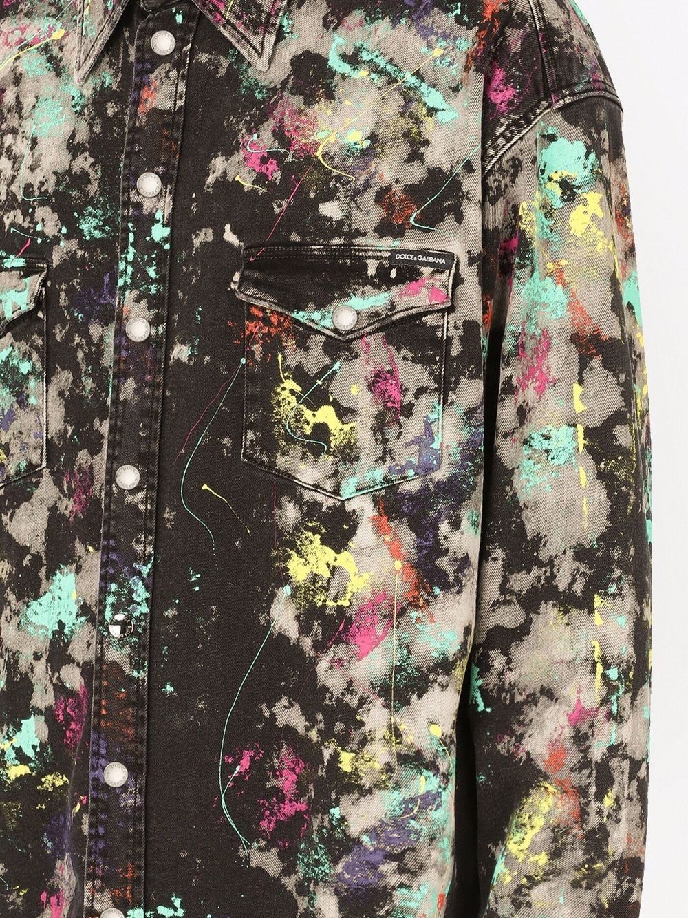 paint-splatter longsleeved shirt - 5