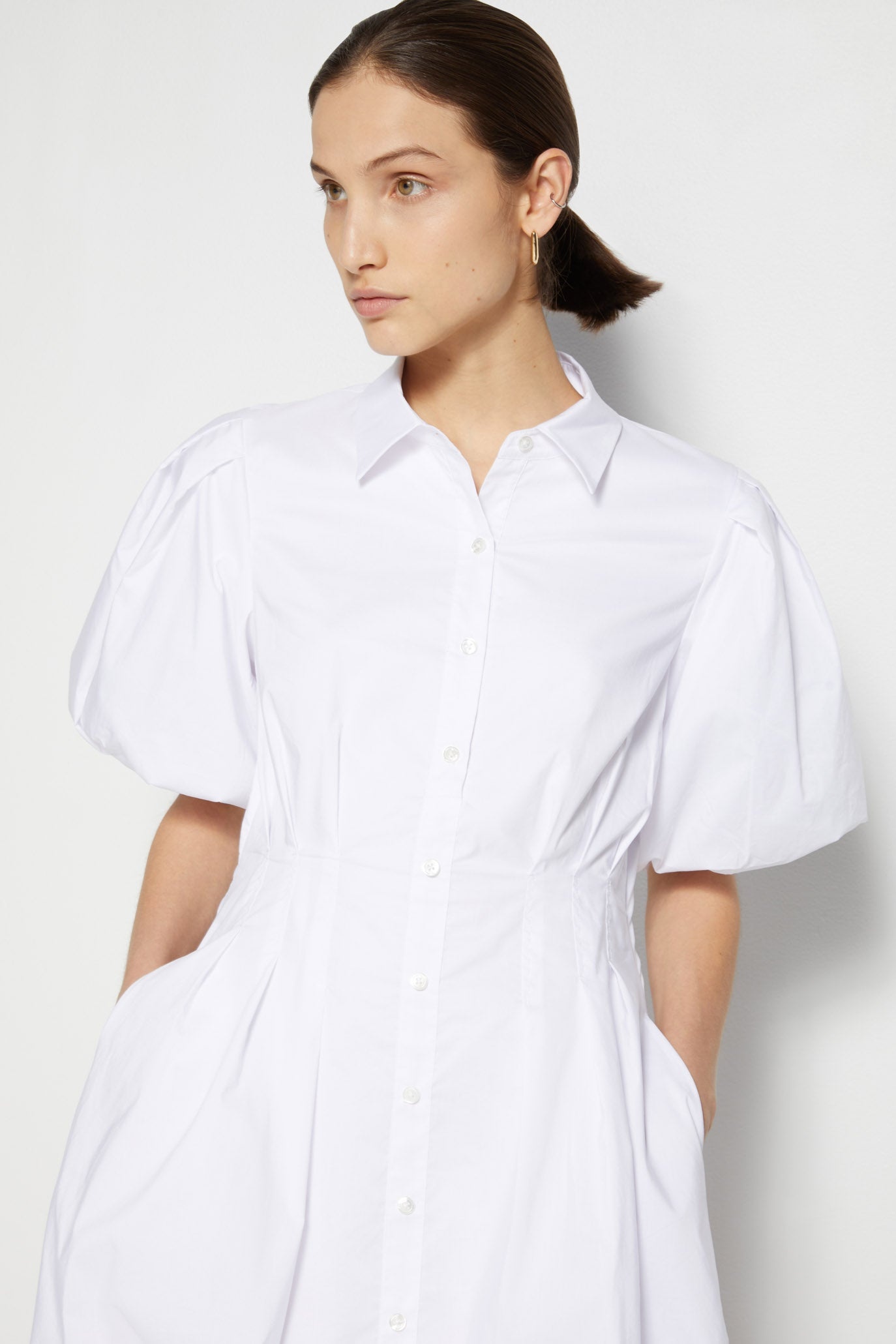 Cleo puffball mini shirtdress - 3
