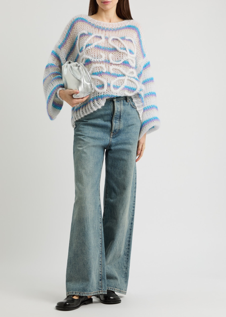 Loewe Anagram Striped Mohair-blend Jumper - 4