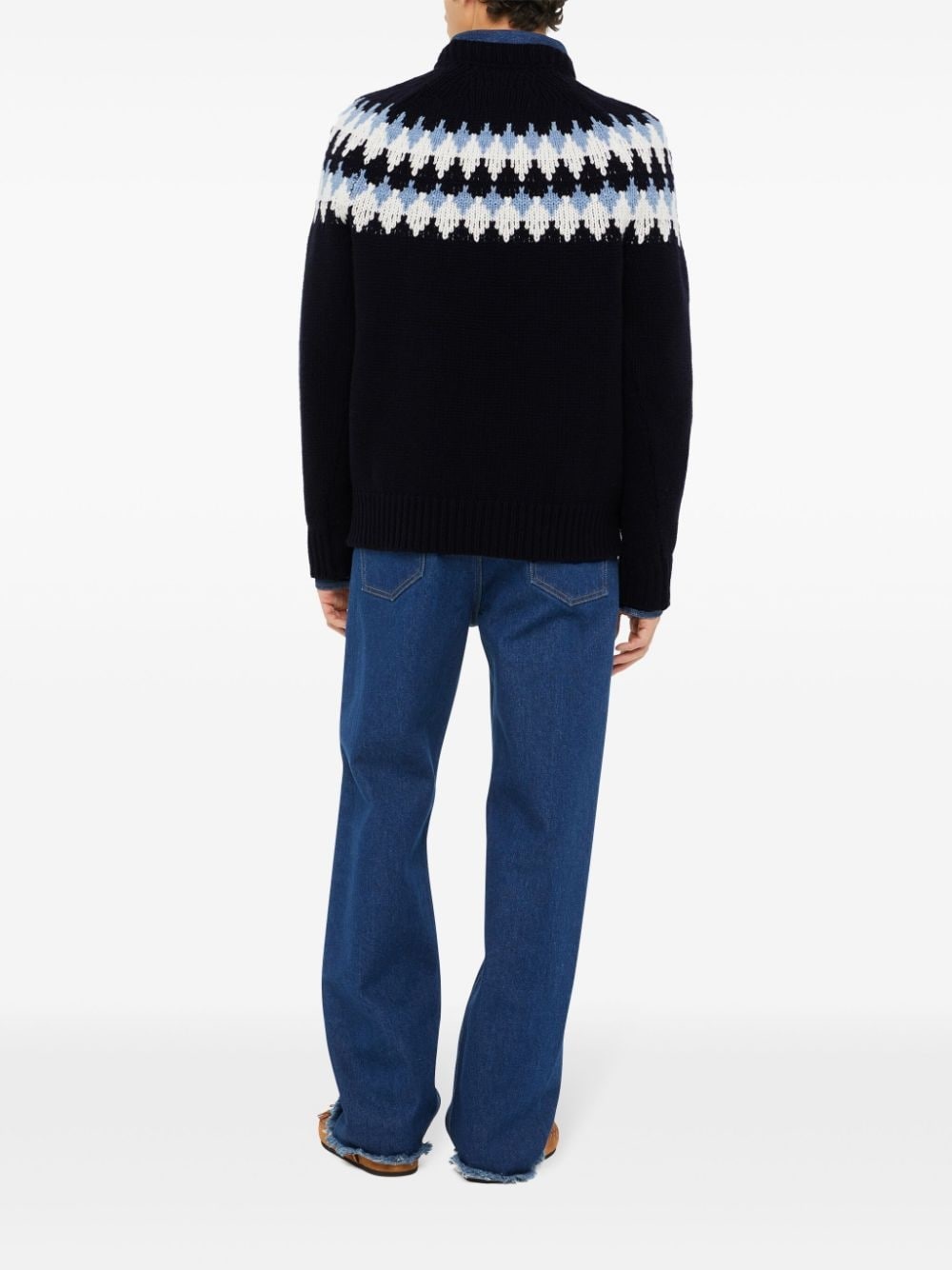 fair isle intarsia-knit wool sweater - 5