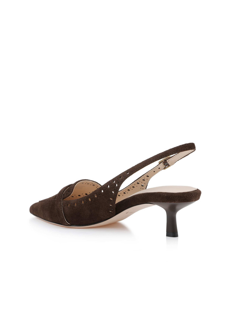 L'AGENCE Lourdes Suede Slingback Pump outlook