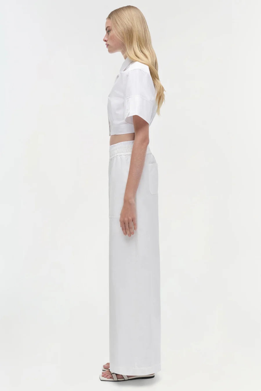 Olly Double Waistband Pant White - 3