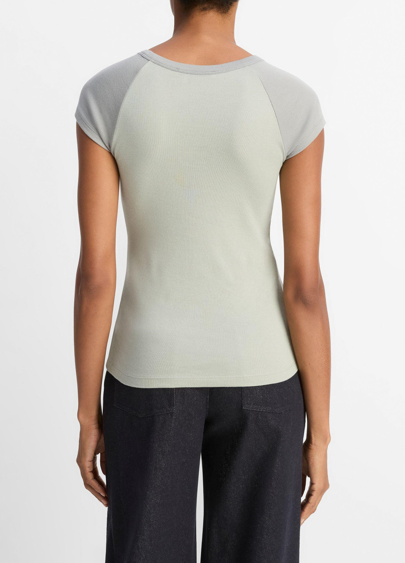 Vince Colorblock Pima Cotton Raglan T-Shirt outlook