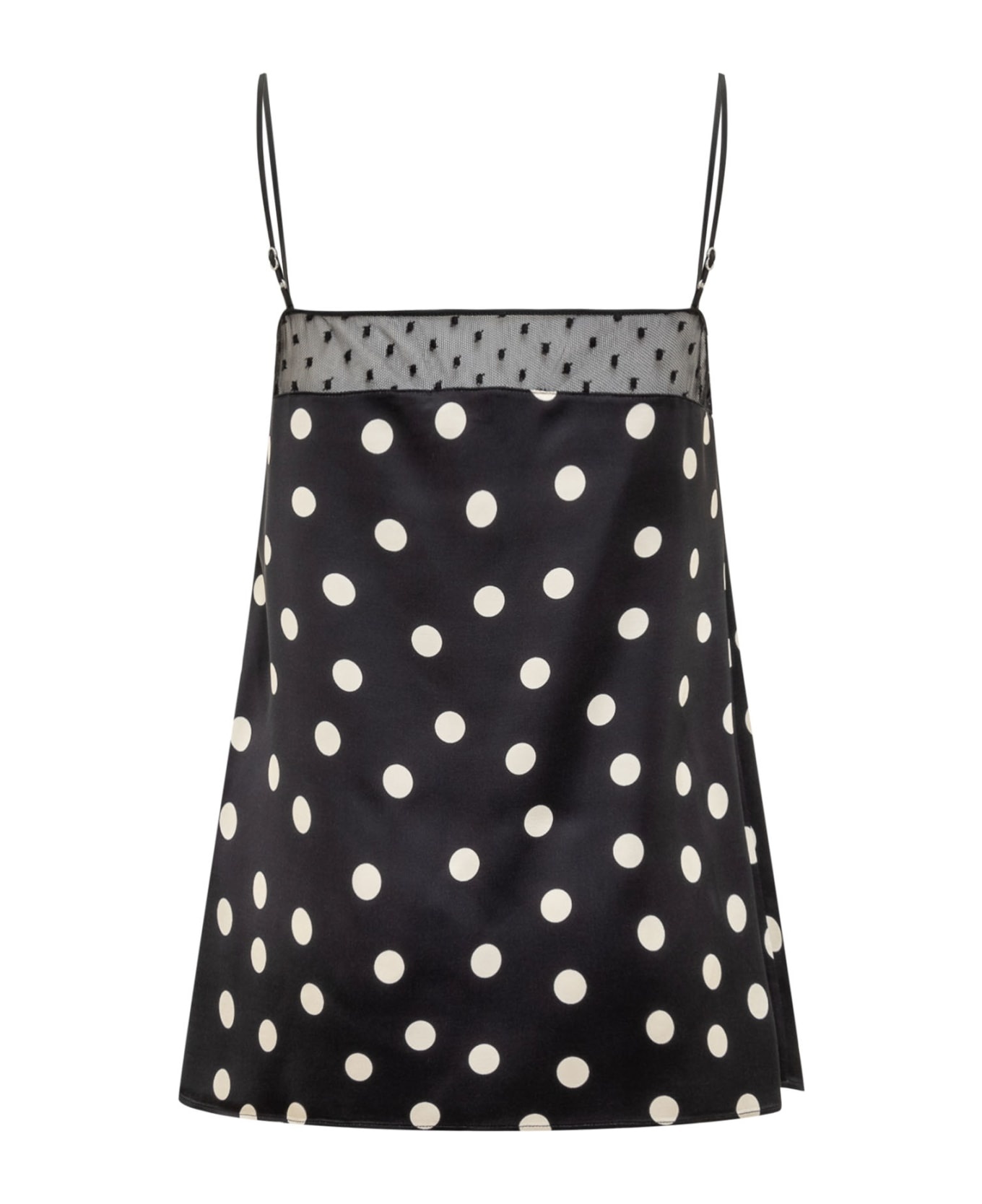 Top With Polka Dot Pattern - 2