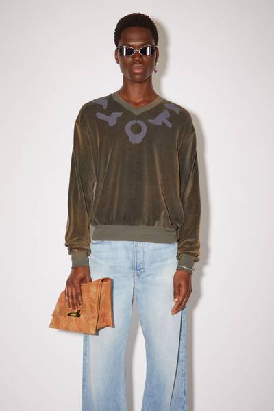 Acne Studios V-neck sweatshirt - Faded black outlook