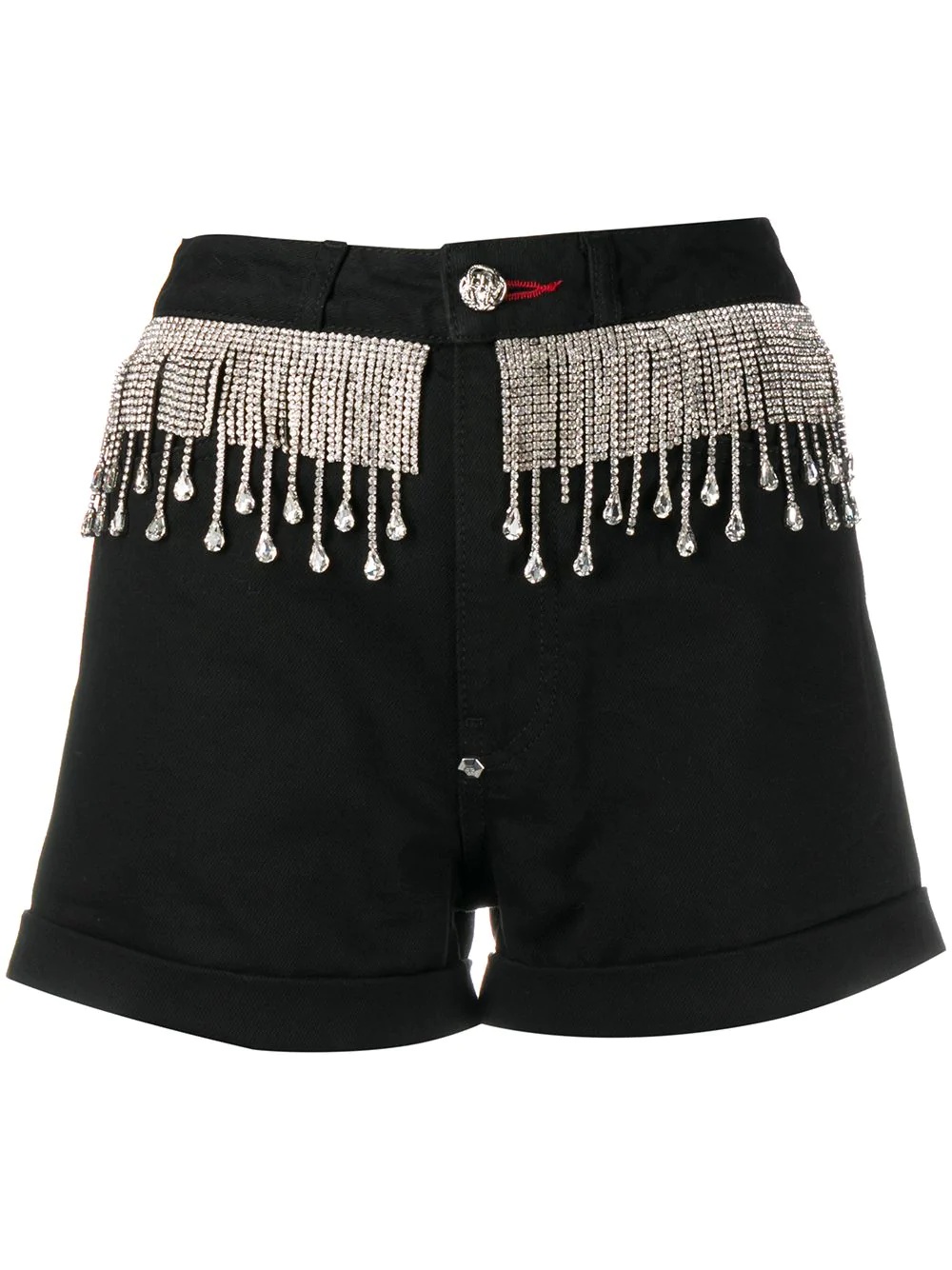 crystal-fringed shorts - 1