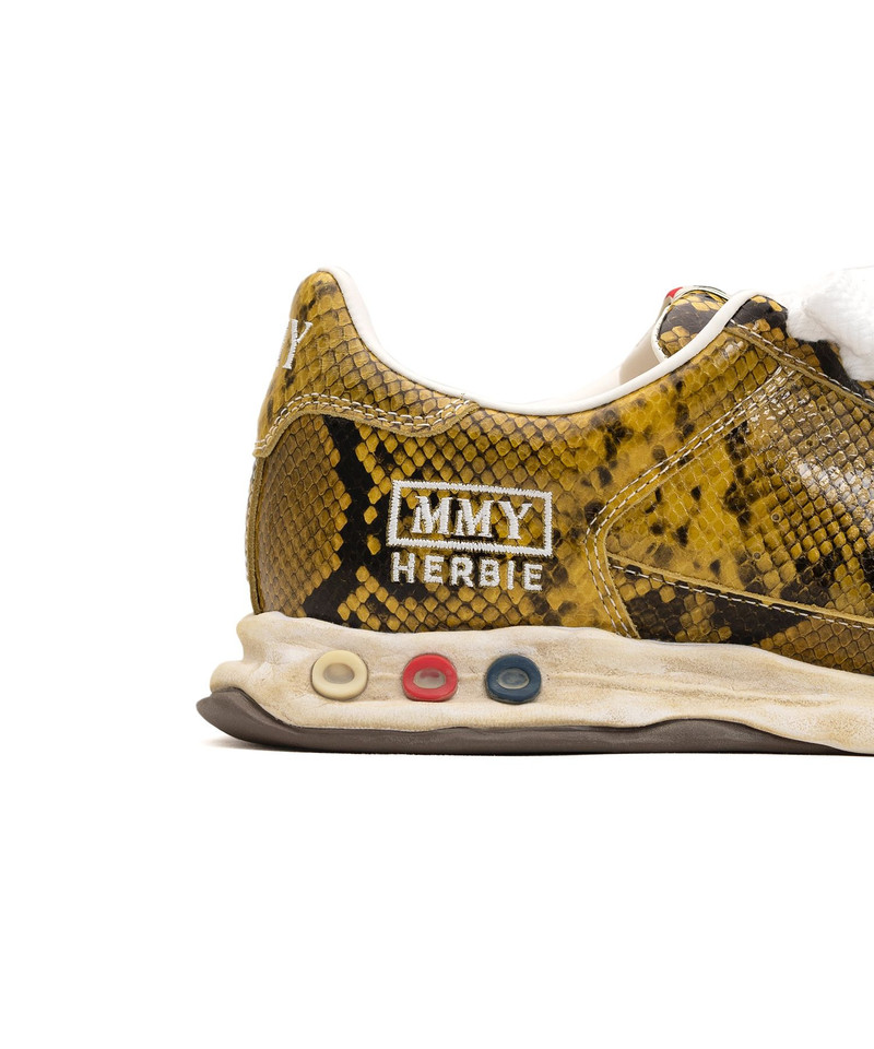 "HERBIE" OG Sole Python Printed Leather Low-top Sneaker 33