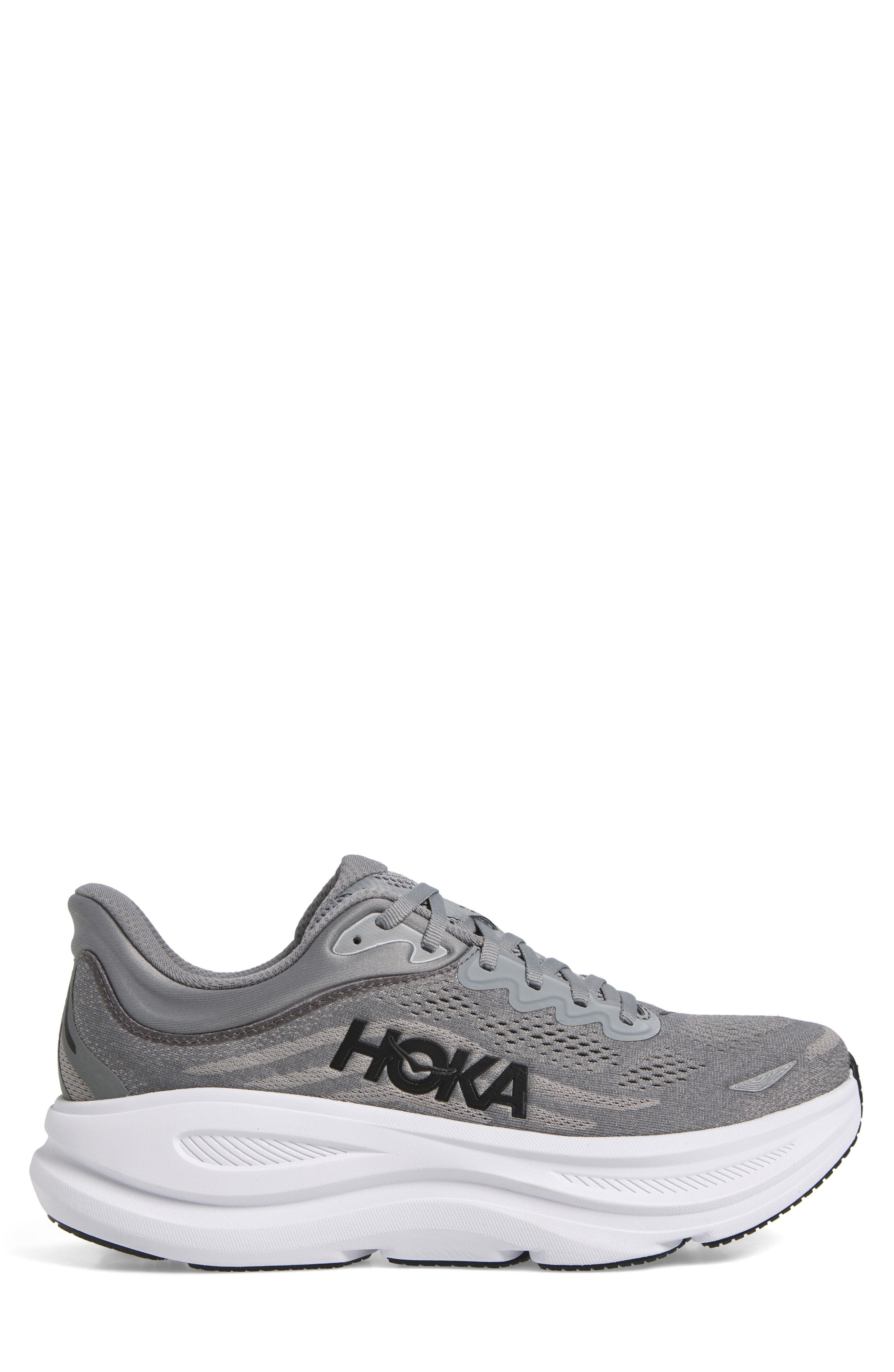 HOKA Bondi 9 Running Shoe in Galactic Grey /Stellar Grey at Nordstrom - 3
