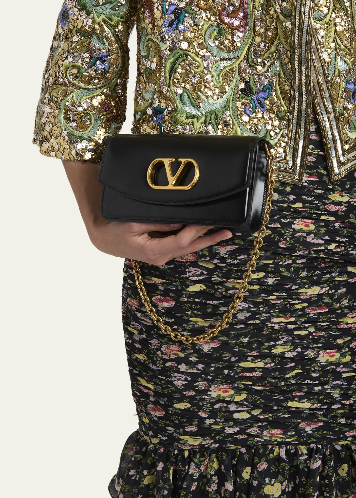 Vain Small VLOGO Leather Clutch Bag - 2
