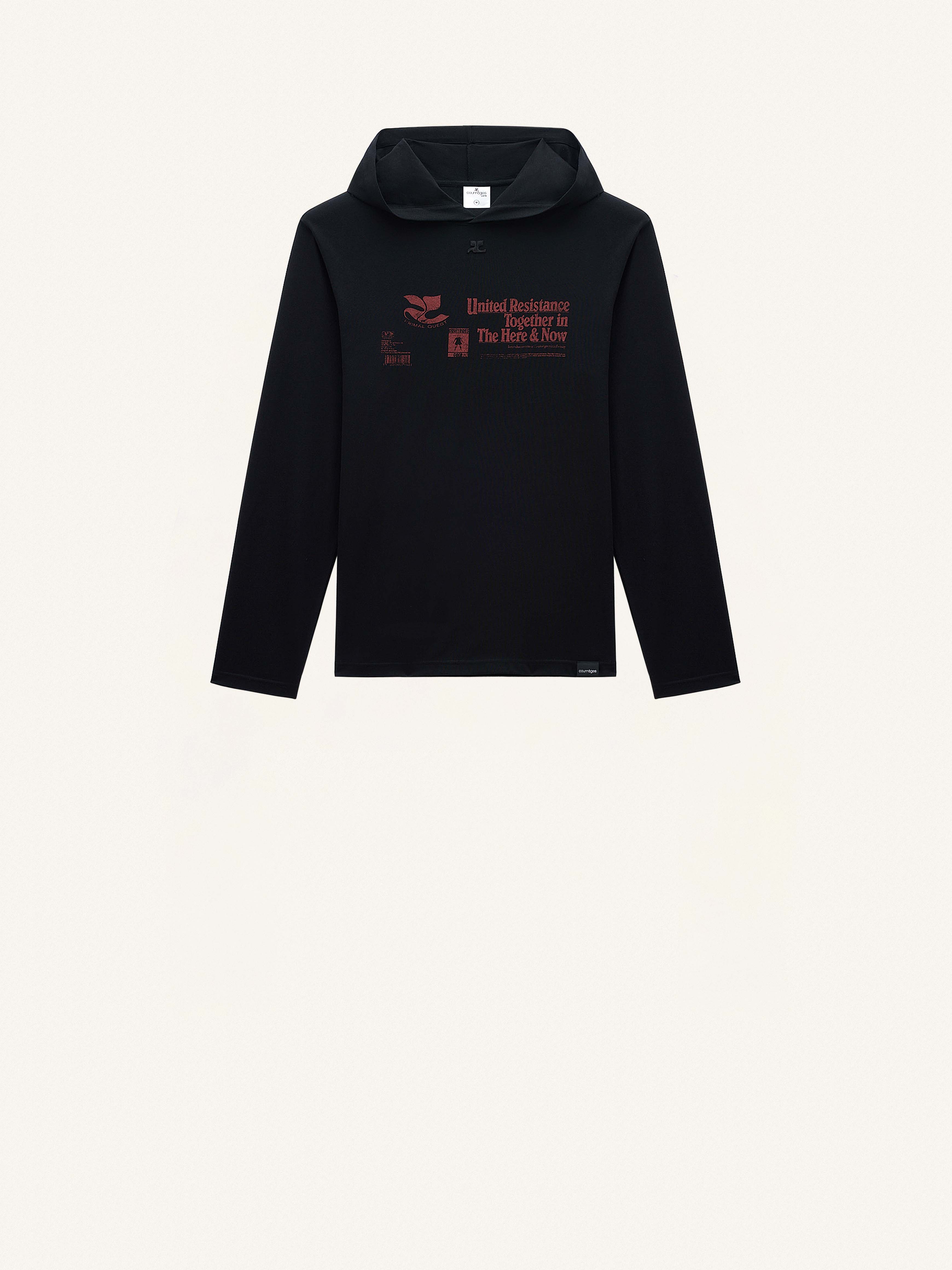 PRINTED HOODIE T-SHIRT - 1