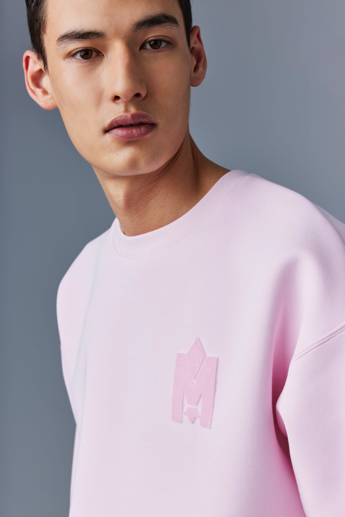 MAX Double face jersey sweatshirt with embroidered woodmark - 5