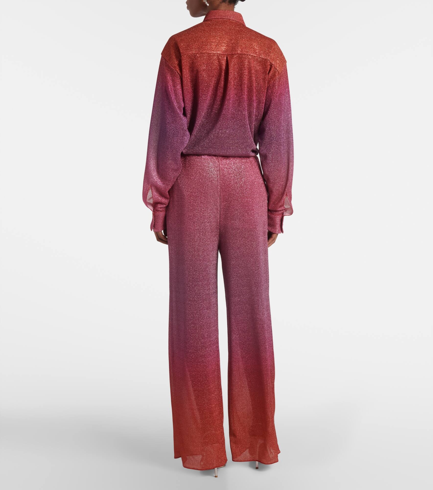 Lumière lamé wide-leg pants - 3