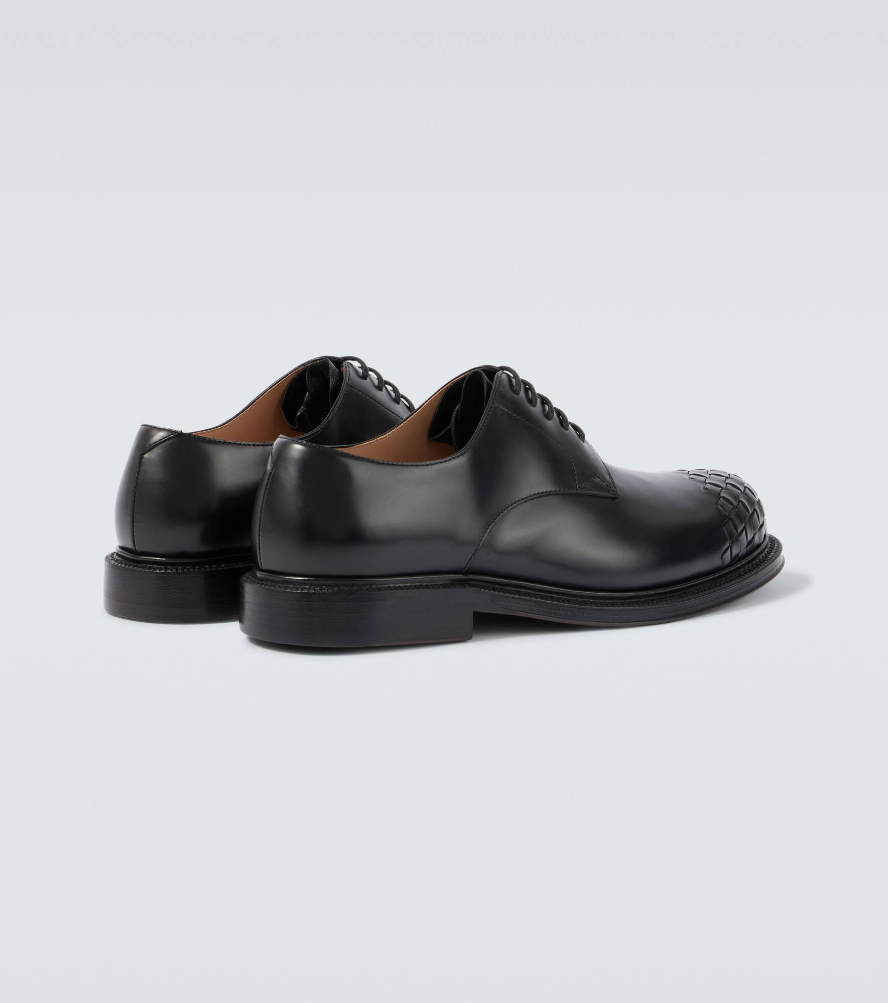 Intrecciato leather derby shoes - 6