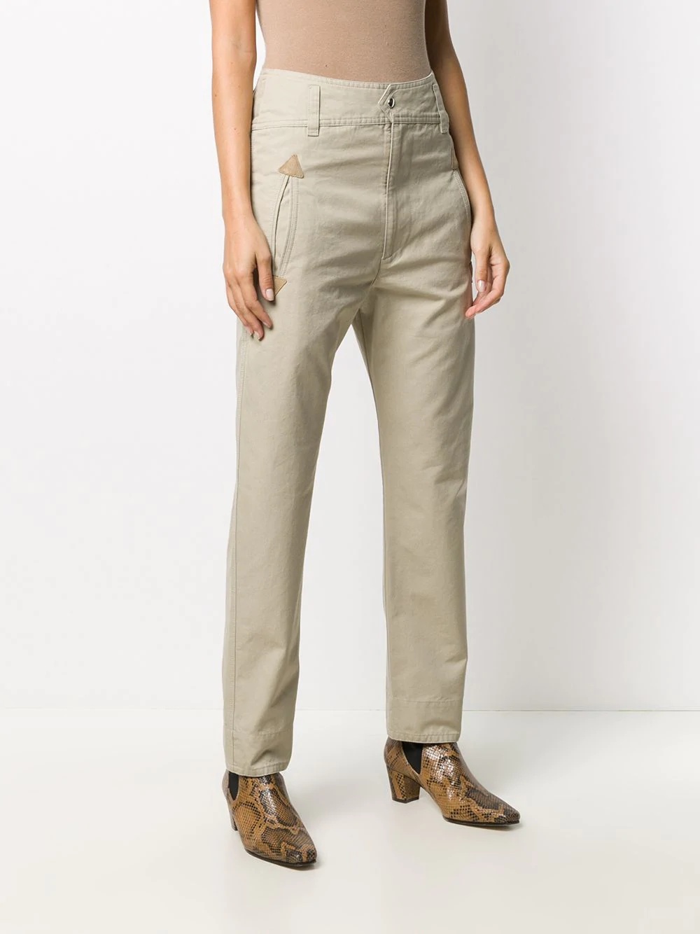 tapered high-waisted trousers - 3