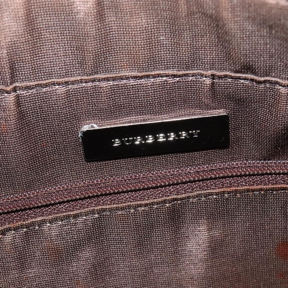Burberry Nova Check Shoulder Bag Canvas Leather Beige Brown Silver - 10