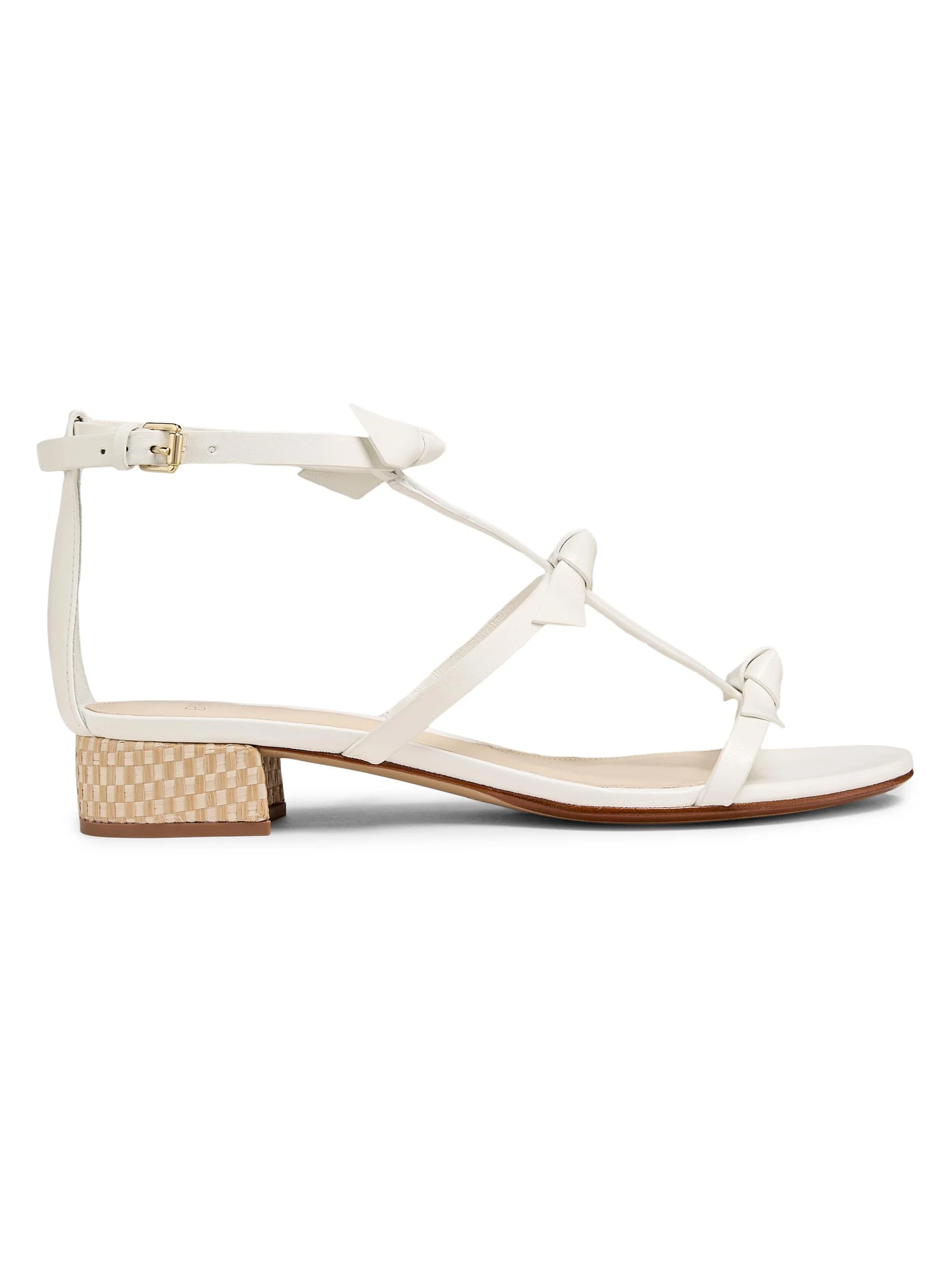 Women's Slim Lolita 30MM Leather Sandals - White - 1
